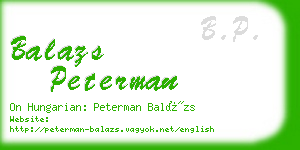 balazs peterman business card